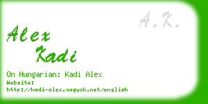 alex kadi business card